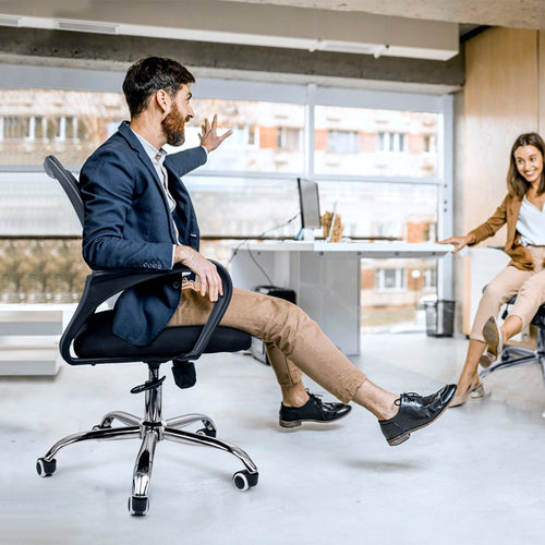1st Choice Furniture Direct Office Chair 1st Choice Black Ergonomic Mesh Computer Chair with Wheels and Arms
