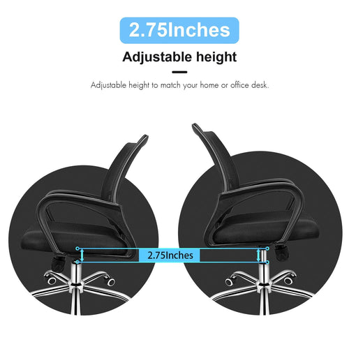 1st Choice Furniture Direct Office Chair 1st Choice Black Ergonomic Mesh Computer Chair with Wheels and Arms