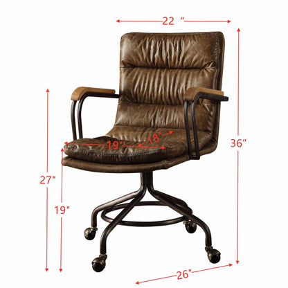 1st Choice Furniture Direct Office Chair 1st Choice Harith Office Chair in Vintage Whiskey Top Grain Leather