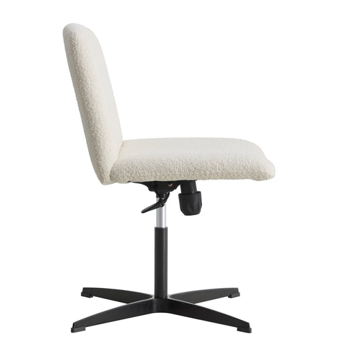 1st Choice Furniture Direct Office Chair 1st Choice Modern 360 °Swivel Velvet Office Chair in White Finish
