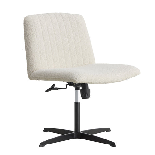 1st Choice Furniture Direct Office Chair 1st Choice Modern 360 °Swivel Velvet Office Chair in White Finish
