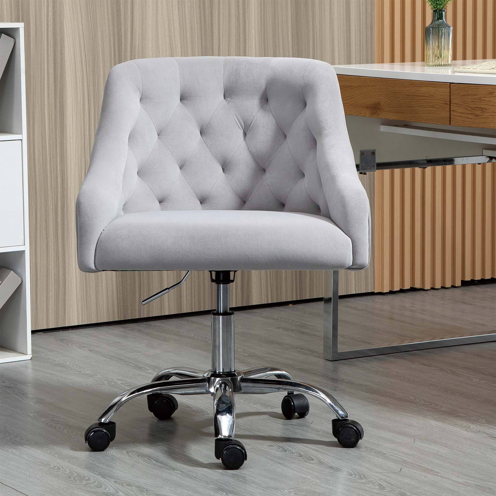 1st Choice Furniture Direct Office Chair 1st Choice Modern Velvet Office Chair with Soft Seat Cushion