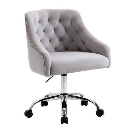 1st Choice Furniture Direct Office Chair 1st Choice Modern Velvet Office Chair with Soft Seat Cushion