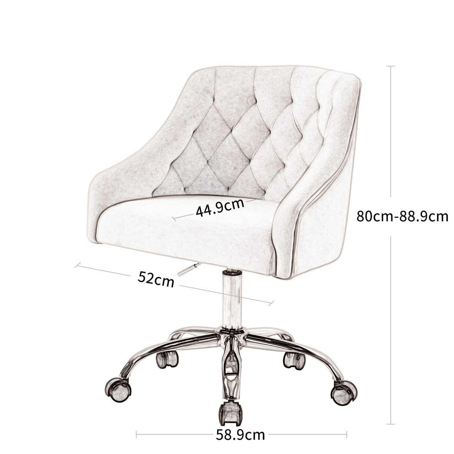 1st Choice Furniture Direct Office Chair 1st Choice Modern Velvet Office Chair with Soft Seat Cushion