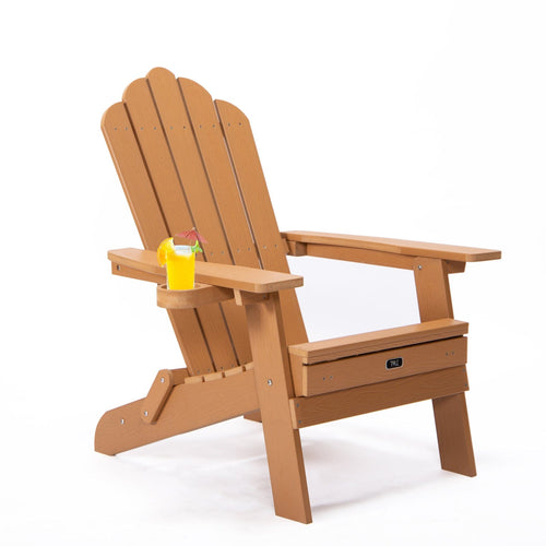 1st Choice Furniture Direct Patio Arm Chair 1st Choice Patio Deck Garden Adirondack Chair w/ Cup Holder & Ottoman