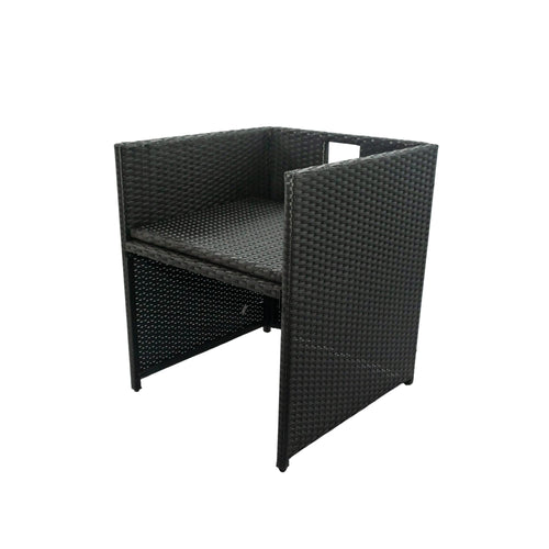 1st Choice Furniture Direct Patio Dining Set 1st Choice Black 11-Piece Outdoor Dining Furniture Set w/ Glass Table