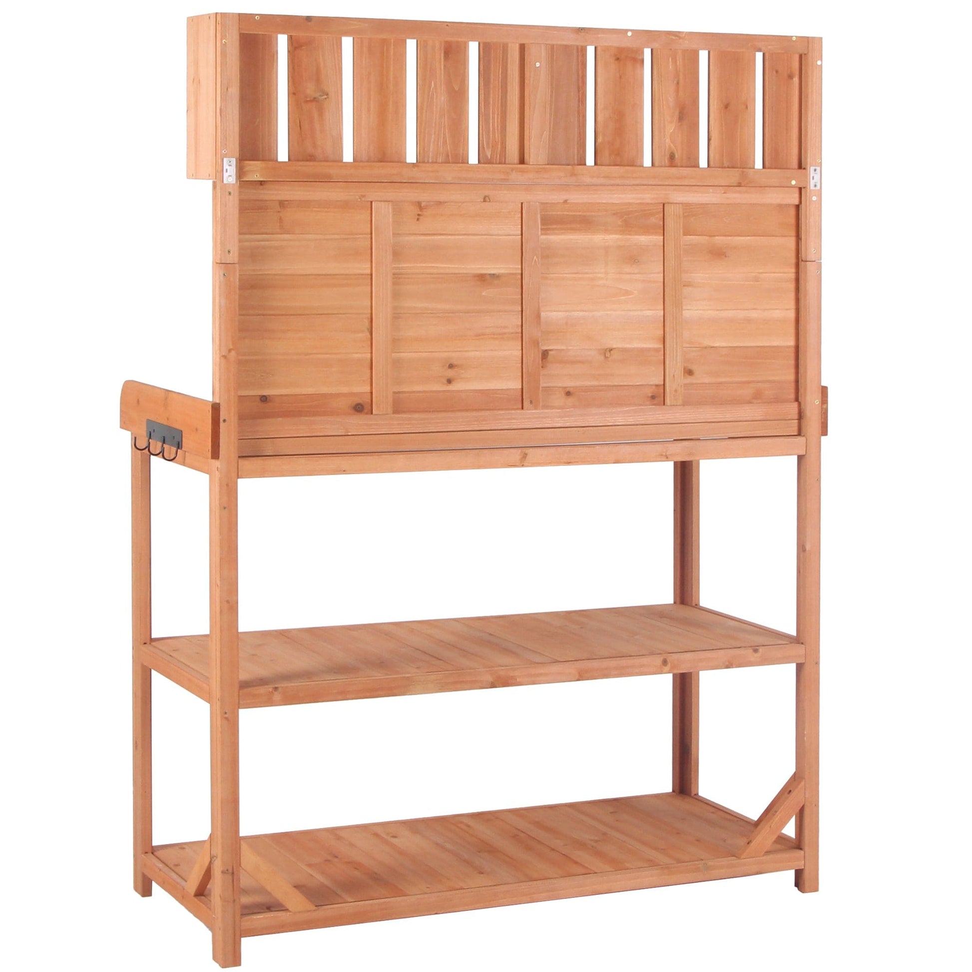 1st Choice Furniture Direct Potting Bench 1st Choice 65" Wooden Garden Potting Bench w/ 4 Shelves and Side Hook
