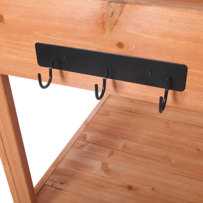 1st Choice Furniture Direct Potting Bench 1st Choice 65" Wooden Garden Potting Bench w/ 4 Shelves and Side Hook