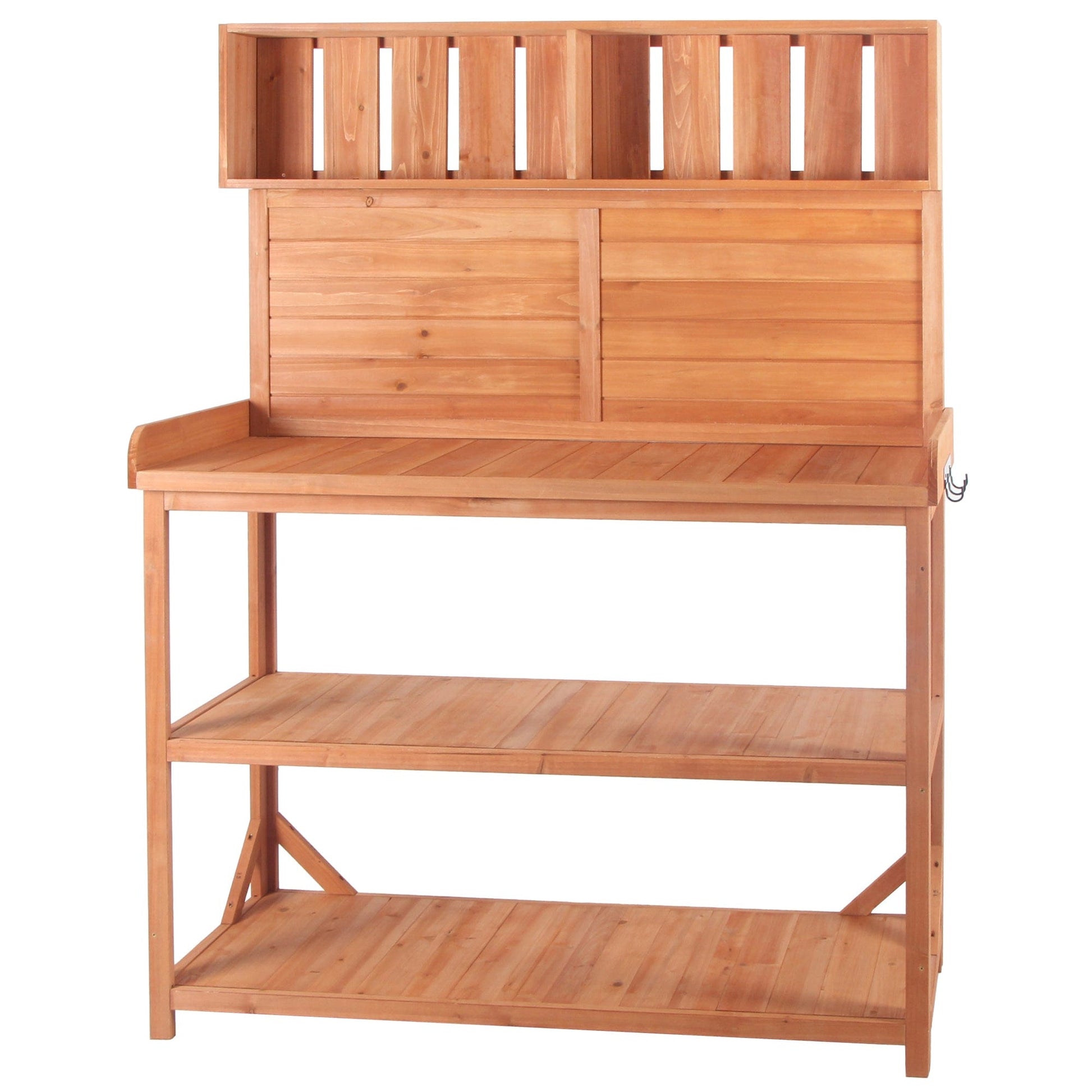 1st Choice Furniture Direct Potting Bench 1st Choice 65" Wooden Garden Potting Bench w/ 4 Shelves and Side Hook