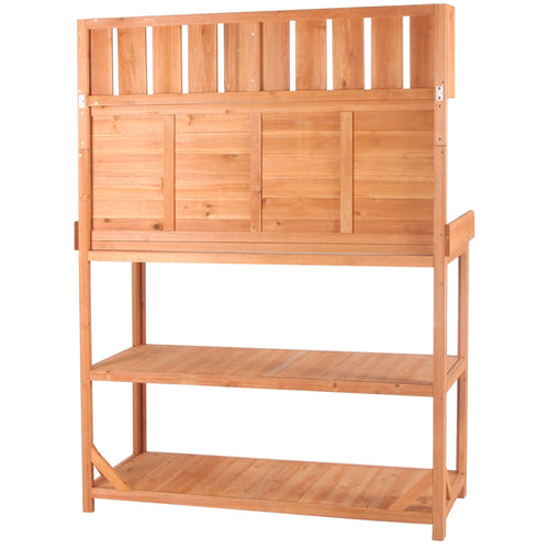 1st Choice Furniture Direct Potting Bench 1st Choice 65" Wooden Garden Potting Bench w/ 4 Shelves and Side Hook