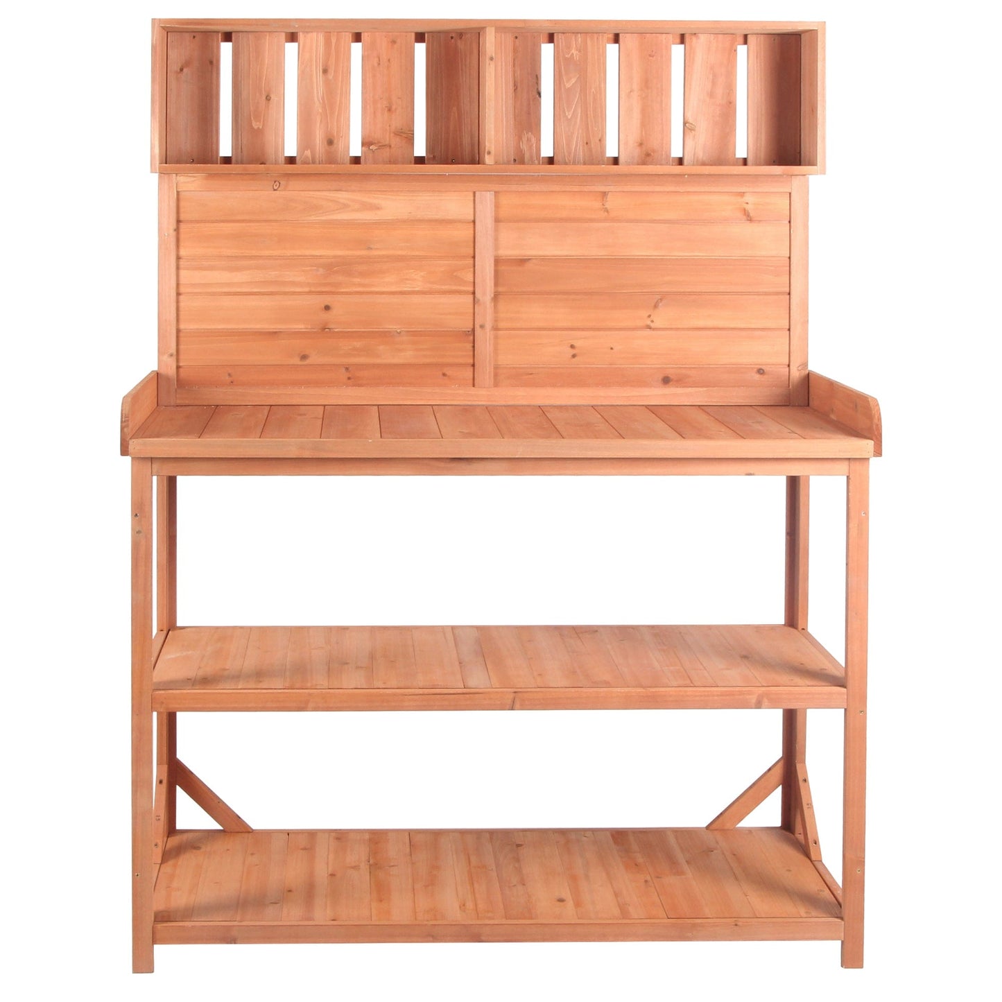 1st Choice Furniture Direct Potting Bench 1st Choice 65" Wooden Garden Potting Bench w/ 4 Shelves and Side Hook