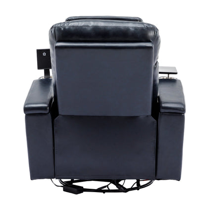 1st Choice Furniture Direct Power Motion Recliner 1st Choice 270° Power Swivel Rocker Recliner w/ Arm Storage & LED Light