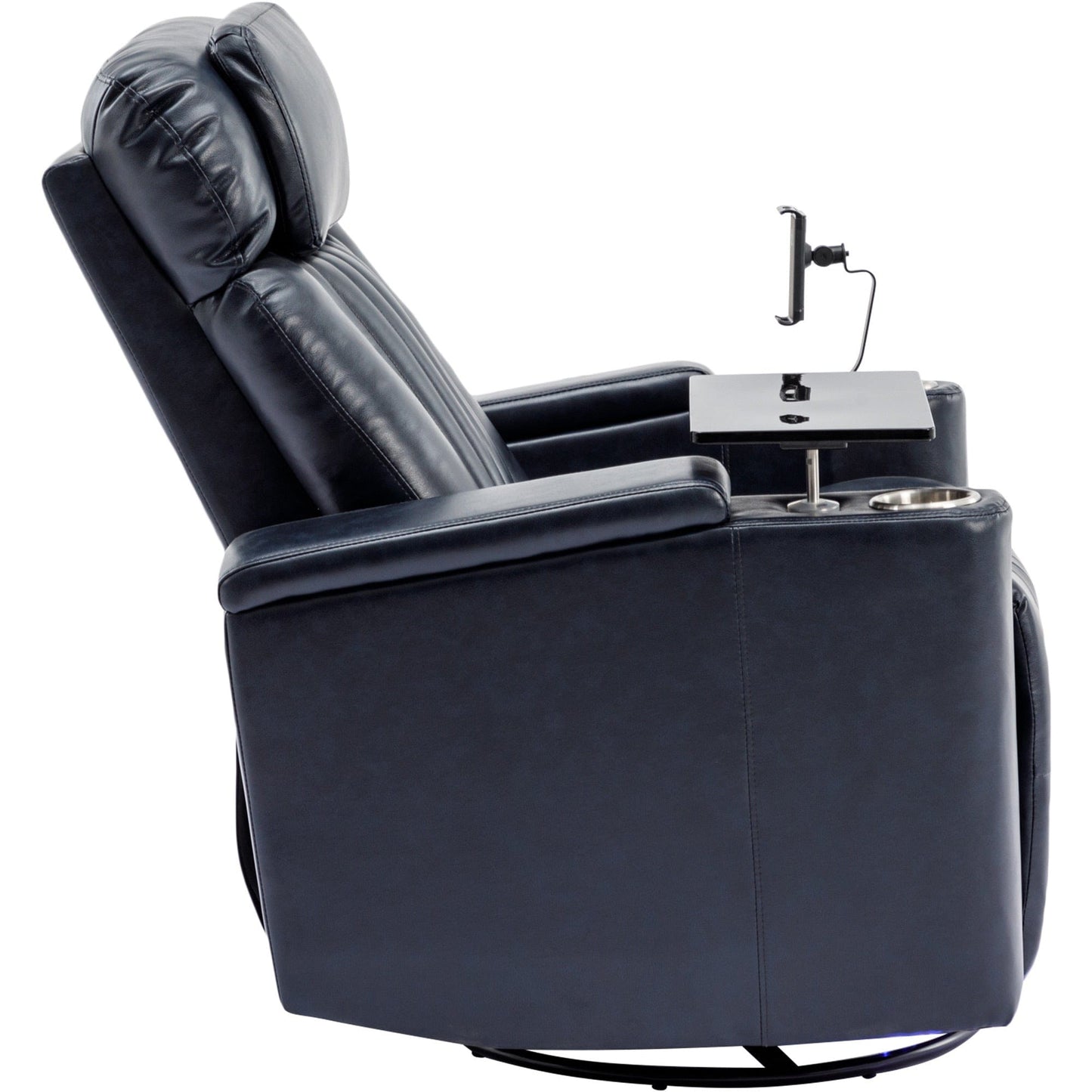 1st Choice Furniture Direct Power Motion Recliner 1st Choice 270° Power Swivel Rocker Recliner w/ Arm Storage & LED Light