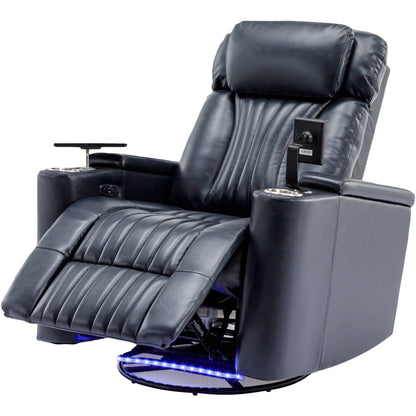 1st Choice Furniture Direct Power Motion Recliner 1st Choice 270° Power Swivel Rocker Recliner w/ Arm Storage & LED Light