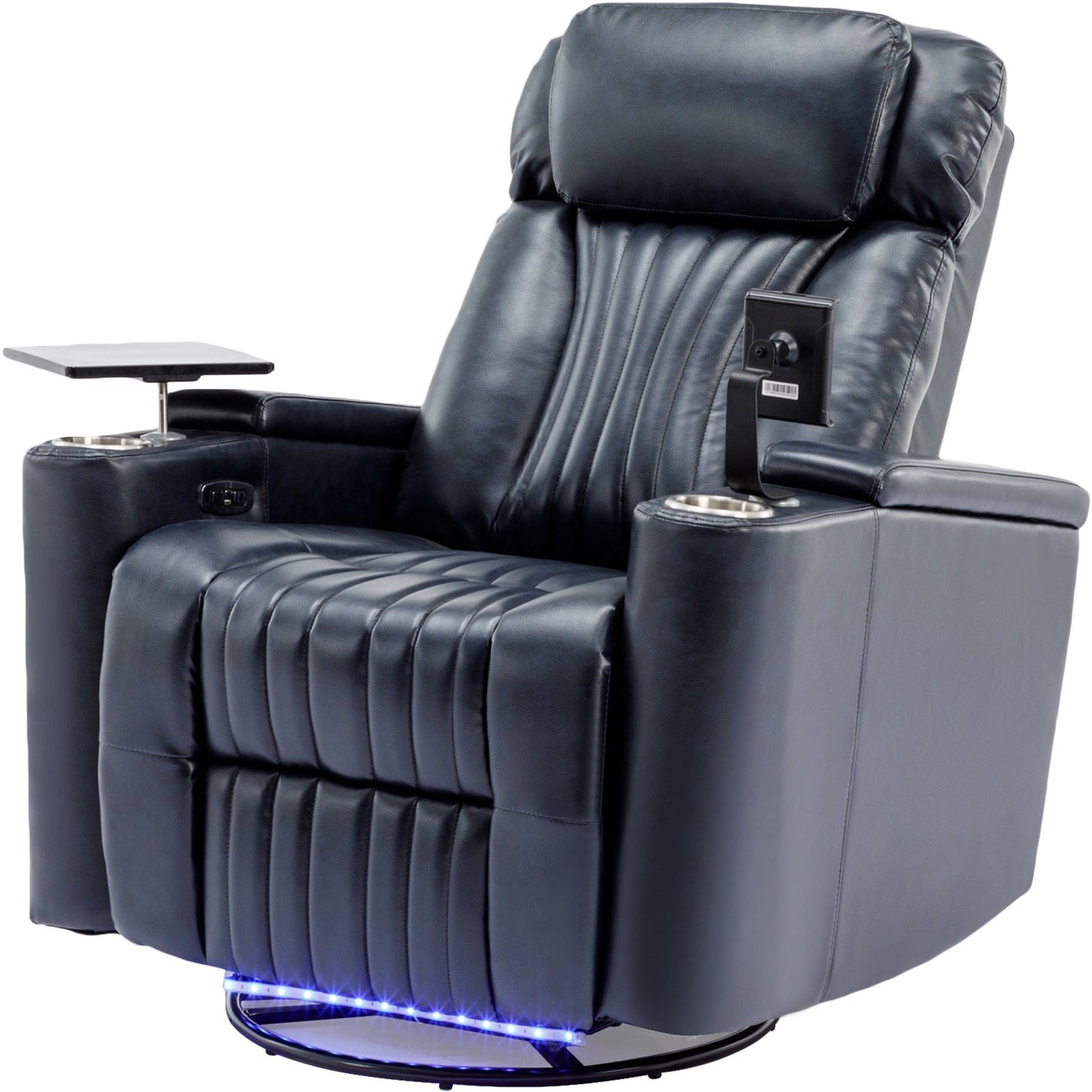 1st Choice Furniture Direct Power Motion Recliner 1st Choice 270° Power Swivel Rocker Recliner w/ Arm Storage & LED Light