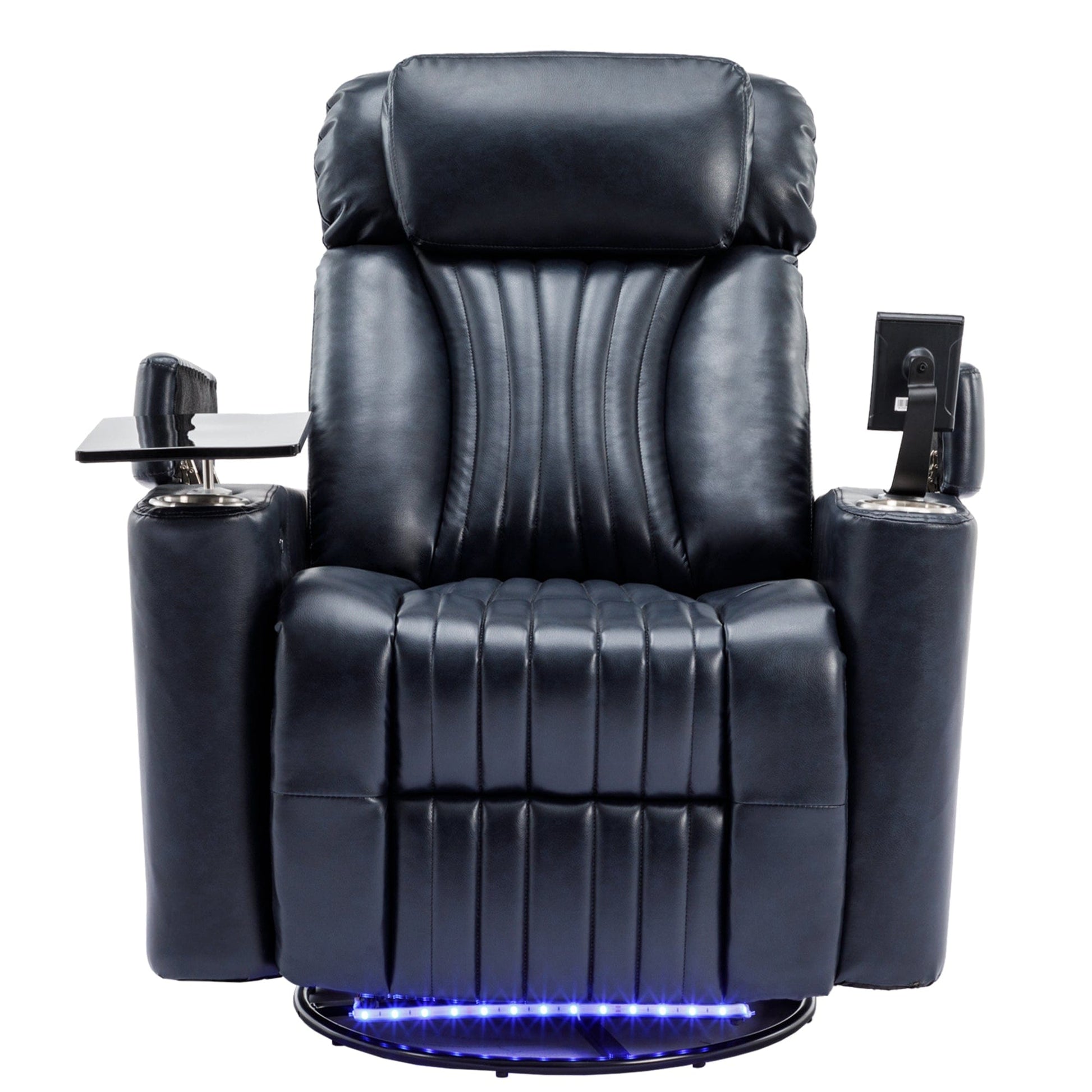 1st Choice Furniture Direct Power Motion Recliner 1st Choice 270° Power Swivel Rocker Recliner w/ Arm Storage & LED Light