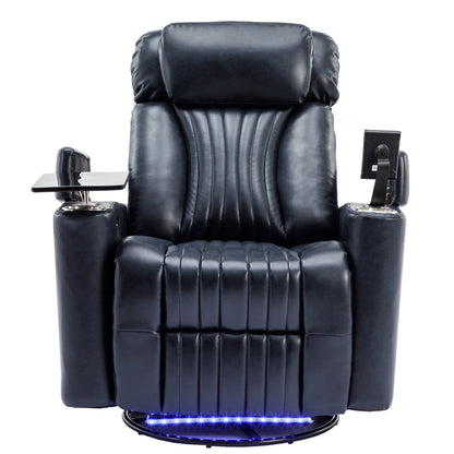 1st Choice Furniture Direct Power Motion Recliner 1st Choice 270° Power Swivel Rocker Recliner w/ Arm Storage & LED Light