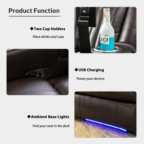 1st Choice Furniture Direct Power Motion Recliner 1st Choice Home Theater Motion Recliner with USB Port & Hidden Storage