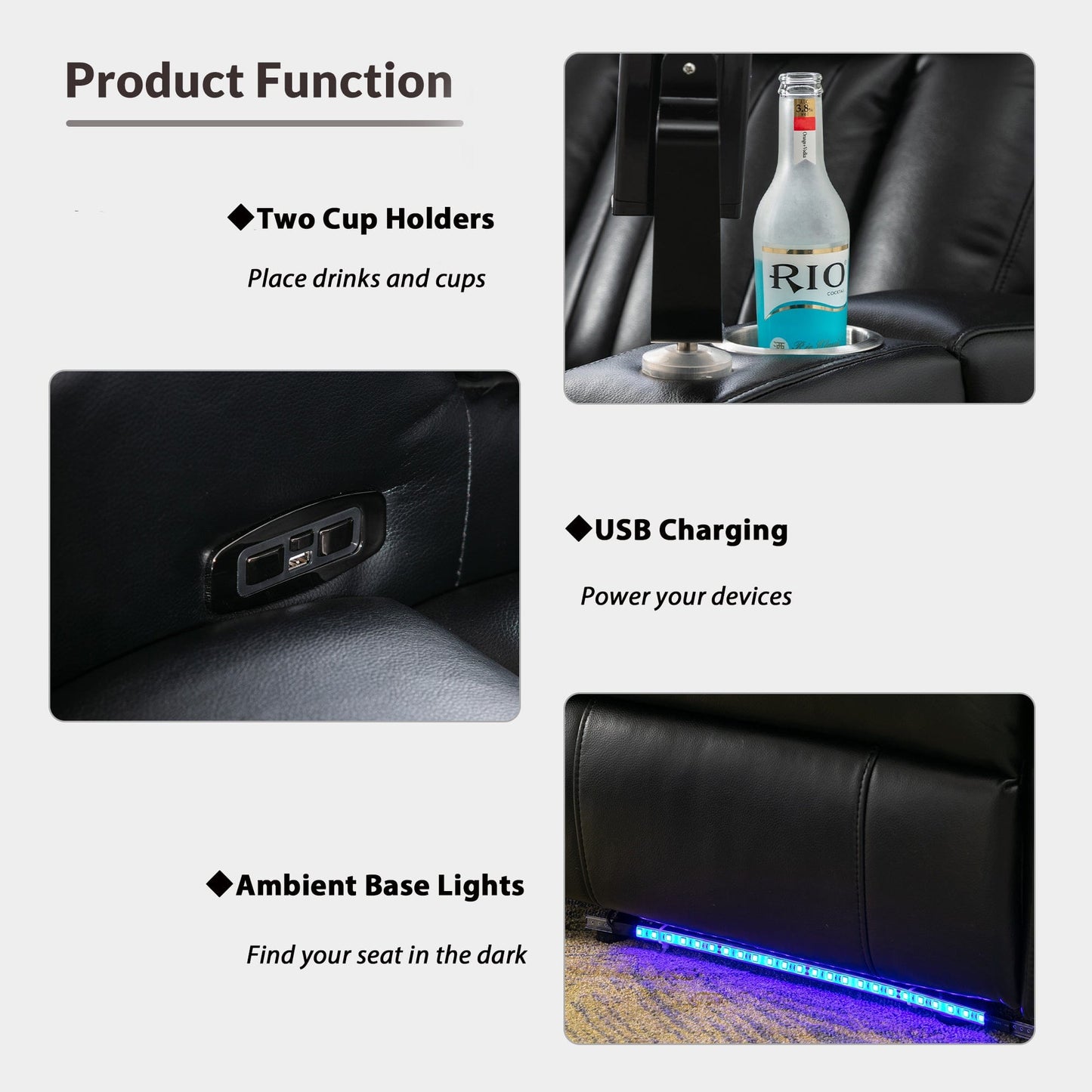 1st Choice Furniture Direct Power Motion Recliner 1st Choice Home Theater Power Motion Recliner with USB Port & Storage