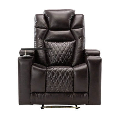 1st Choice Furniture Direct Power Motion Recliner 1st Choice Home Theater Recliner with 360° Tray and Cup Holders