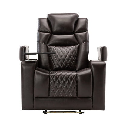 1st Choice Furniture Direct Power Motion Recliner 1st Choice Home Theater Recliner with 360° Tray and Cup Holders