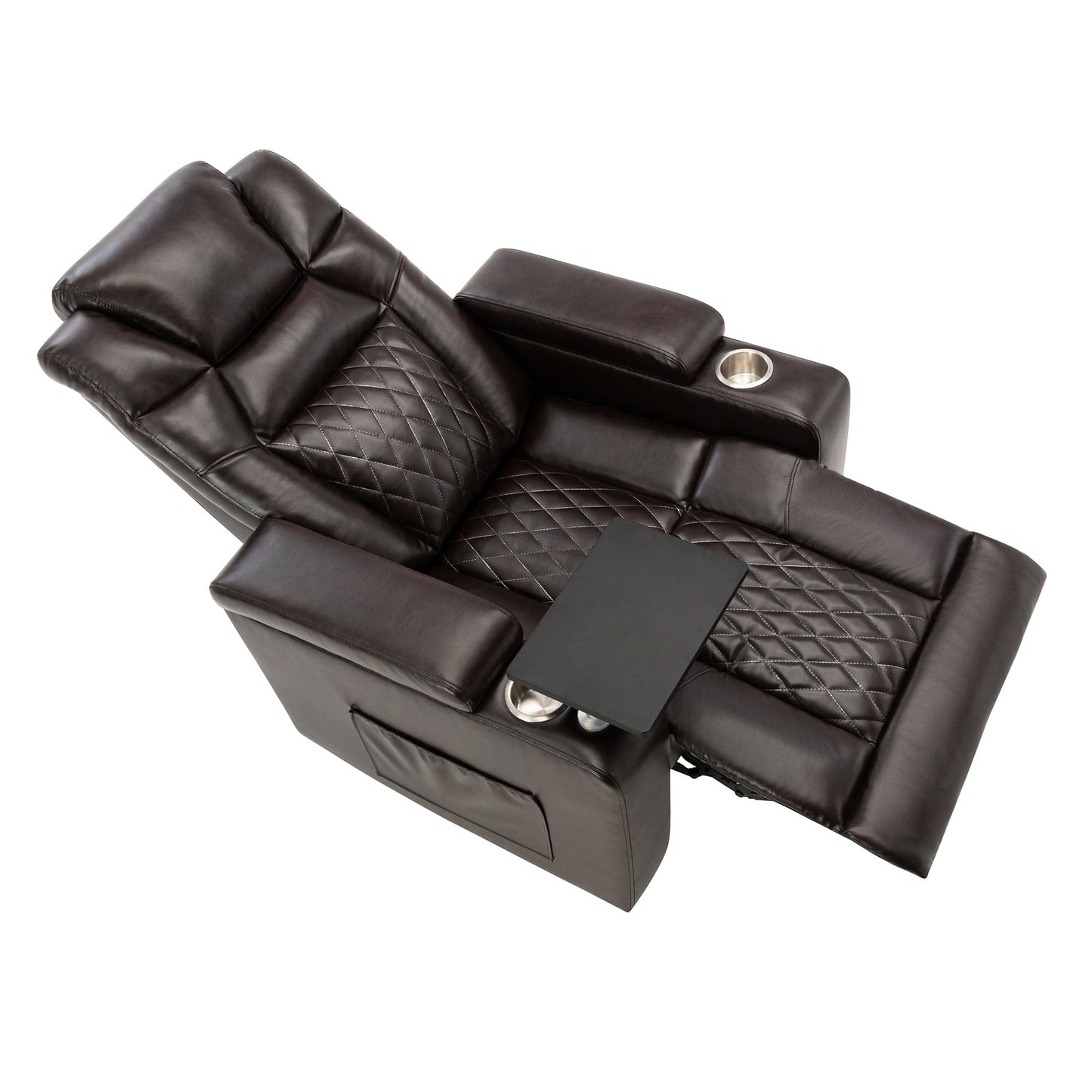 1st Choice Furniture Direct Power Motion Recliner 1st Choice Home Theater Recliner with 360° Tray and Cup Holders