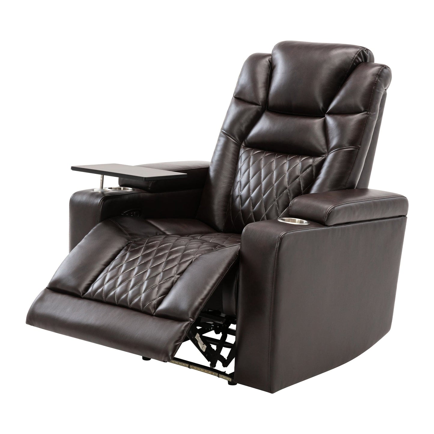 1st Choice Furniture Direct Power Motion Recliner 1st Choice Home Theater Recliner with 360° Tray and Cup Holders