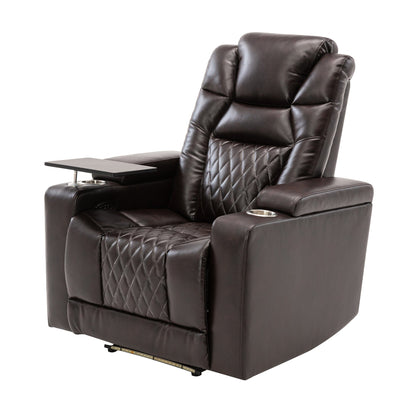 1st Choice Furniture Direct Power Motion Recliner 1st Choice Home Theater Recliner with 360° Tray and Cup Holders