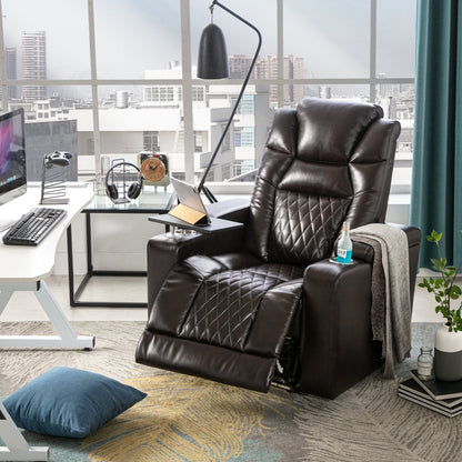 1st Choice Furniture Direct Power Motion Recliner 1st Choice Home Theater Recliner with 360° Tray and Cup Holders