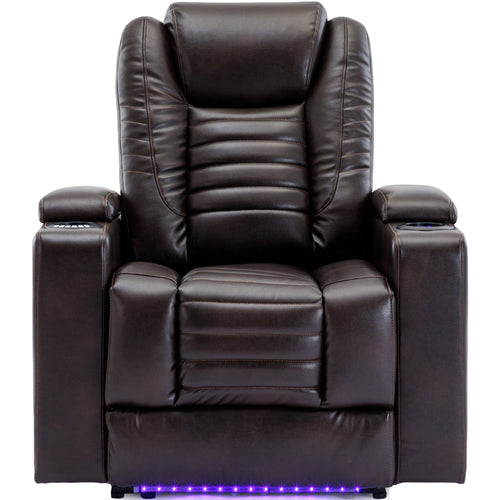 1st Choice Furniture Direct Power Motion Recliner 1st Choice Modern Power Motion Adjustable Recliner in Brown Finish