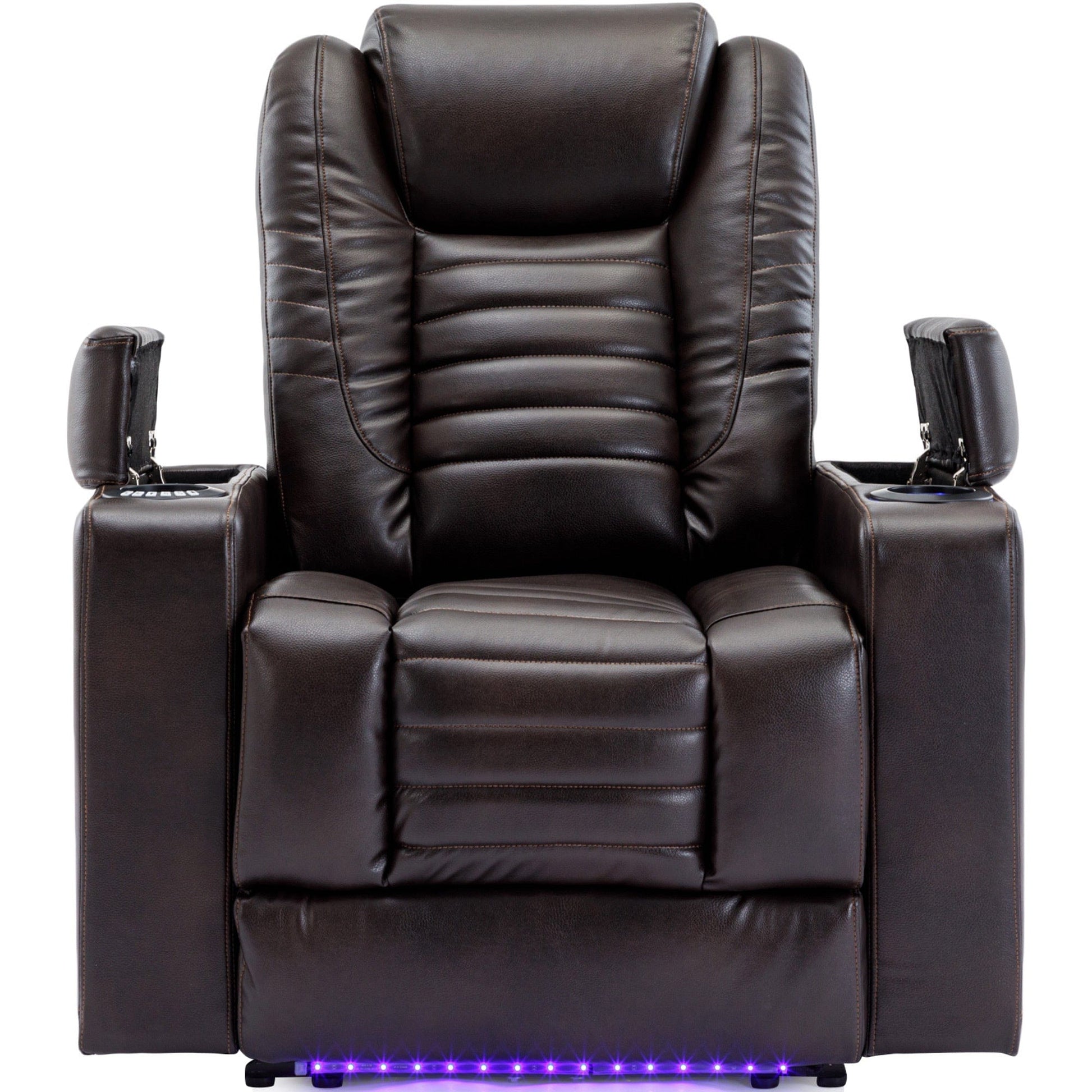 1st Choice Furniture Direct Power Motion Recliner 1st Choice Modern Power Motion Adjustable Recliner in Brown Finish