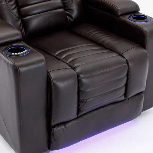 1st Choice Furniture Direct Power Motion Recliner 1st Choice Modern Power Motion Adjustable Recliner in Brown Finish