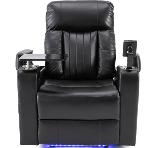 1st Choice Furniture Direct Power Motion Recliner 1st Choice Motion Recliner w/USB Port & Storage in Black Finish