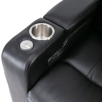1st Choice Furniture Direct Power Motion Recliner 1st Choice Motion Recliner w/USB Port & Storage in Black Finish