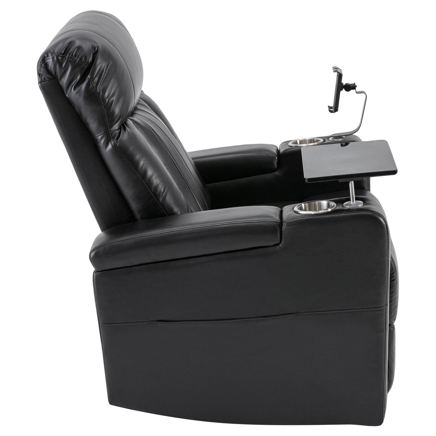 1st Choice Furniture Direct Power Motion Recliner 1st Choice Motion Recliner w/USB Port & Storage in Black Finish