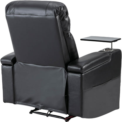 1st Choice Furniture Direct Power Motion Recliner 1st Choice Motion Recliner w/USB Port & Storage in Black Finish