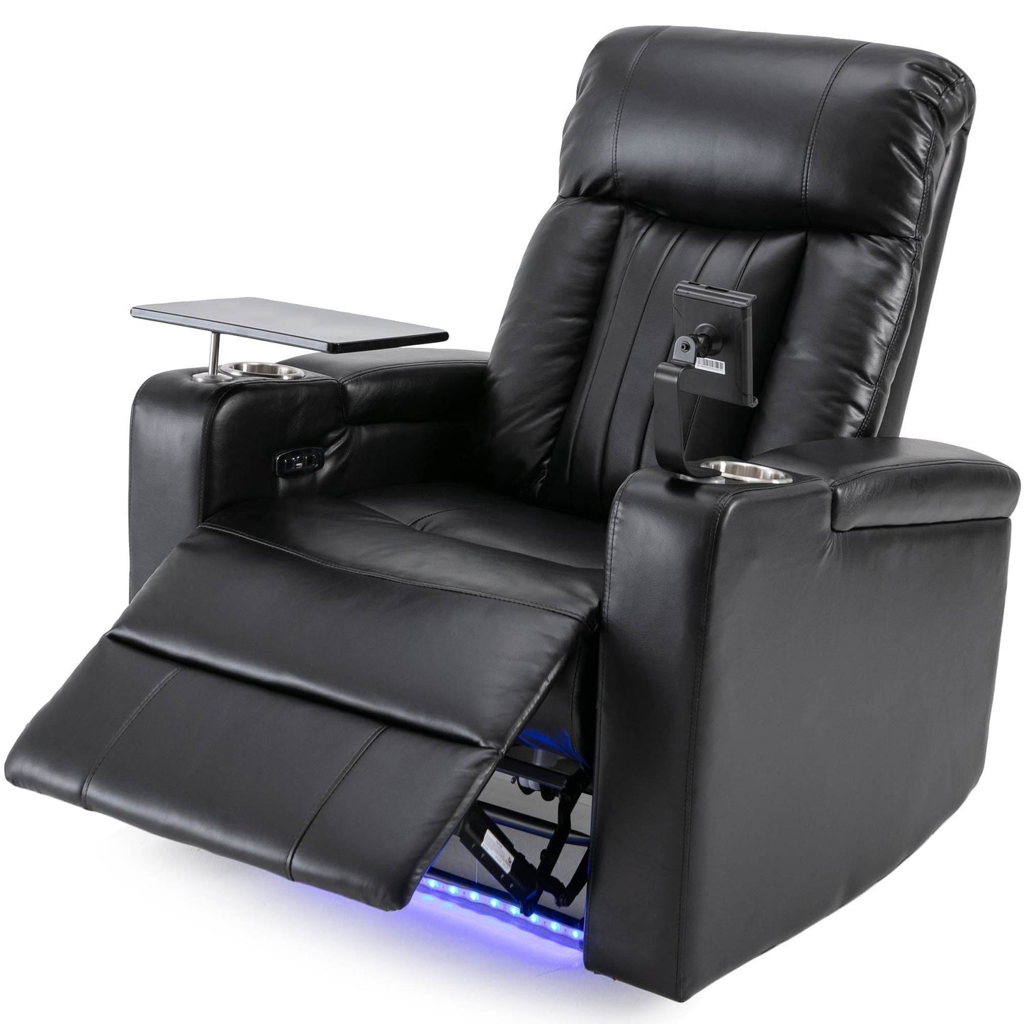 1st Choice Furniture Direct Power Motion Recliner 1st Choice Motion Recliner w/USB Port & Storage in Black Finish