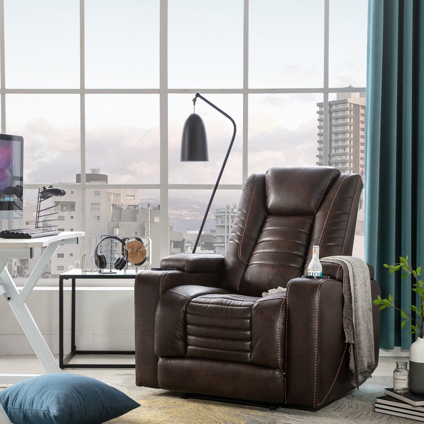 1st Choice Furniture Direct Power Motion Recliner 1st Choice Power Motion Recliner with Adjustable Head and Storage