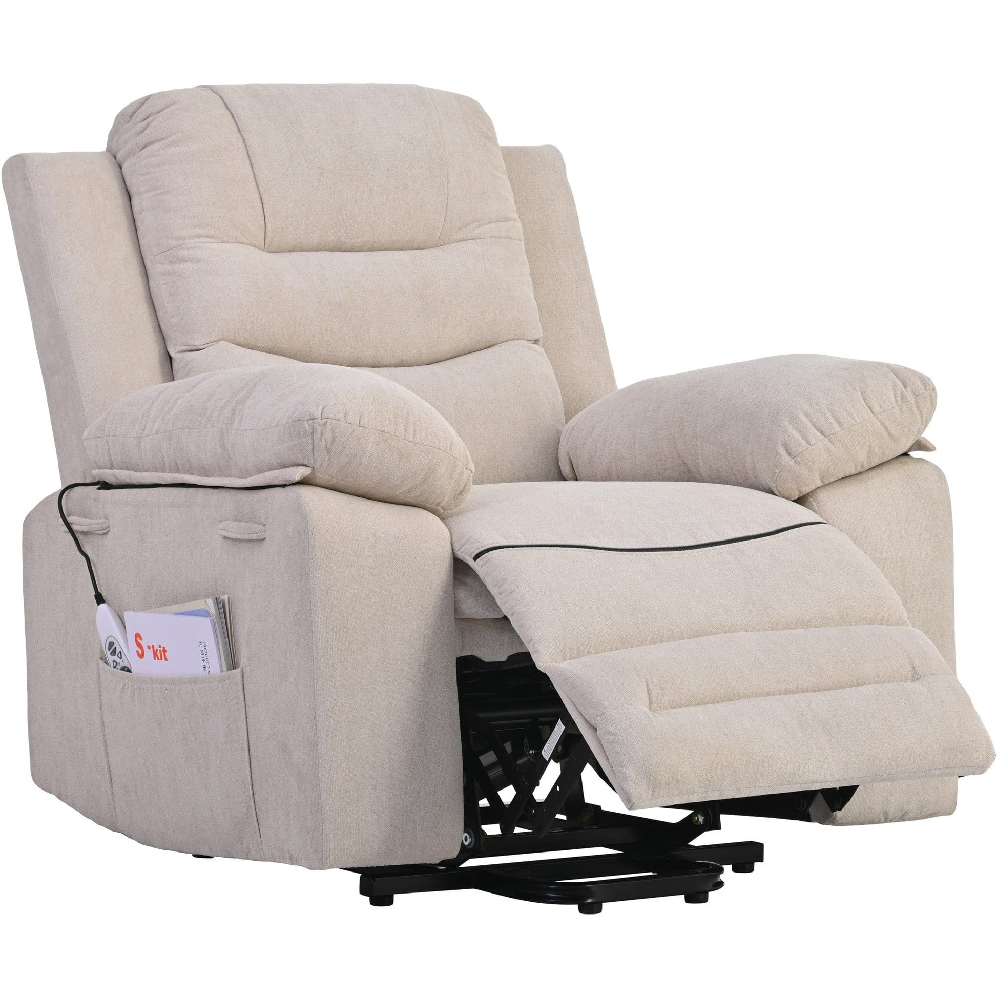 1st Choice Furniture Direct Power Motion Recliner 1st Choice Power Recliner Lift Chair for Living Room in Beige Finish