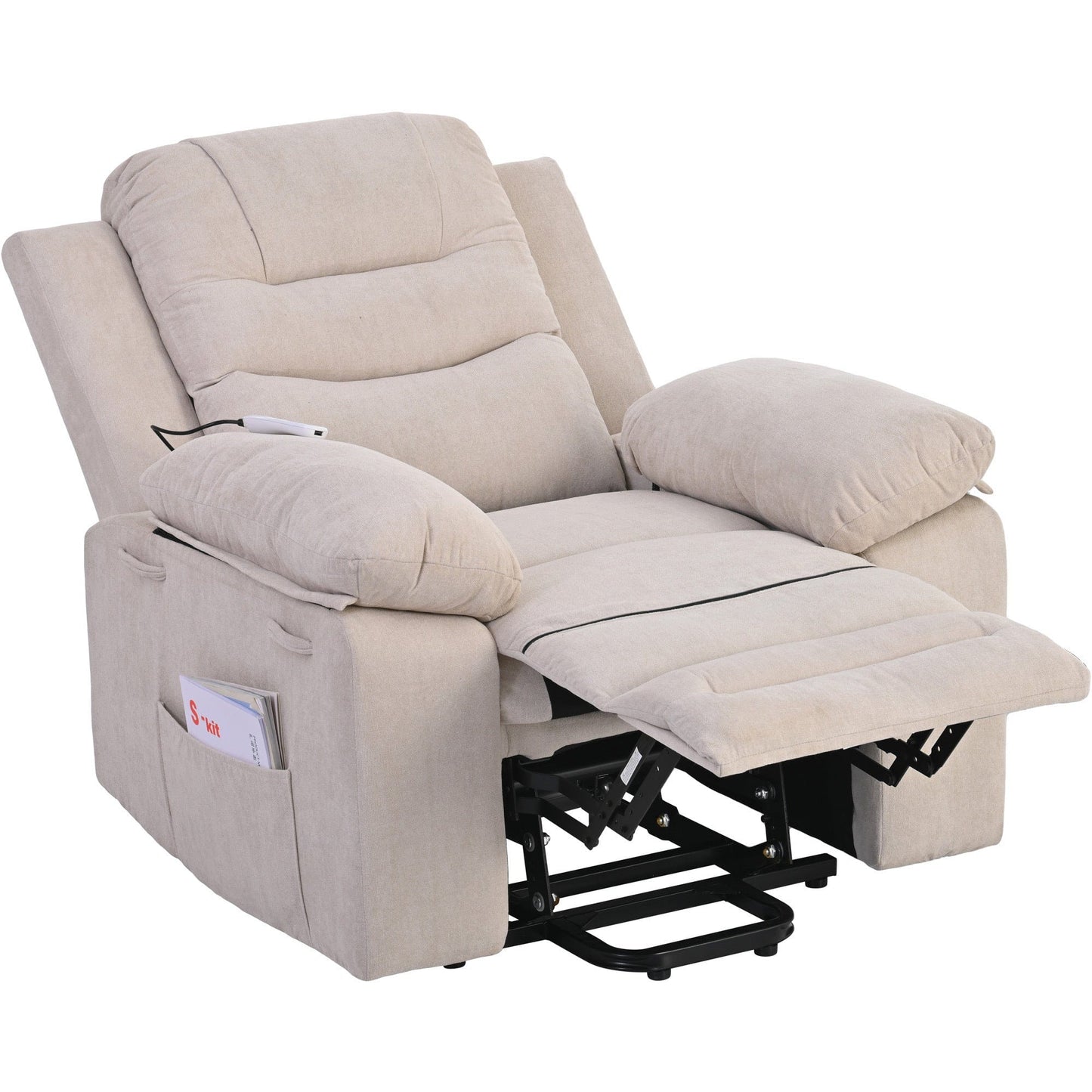 1st Choice Furniture Direct Power Motion Recliner 1st Choice Power Recliner Lift Chair for Living Room in Beige Finish