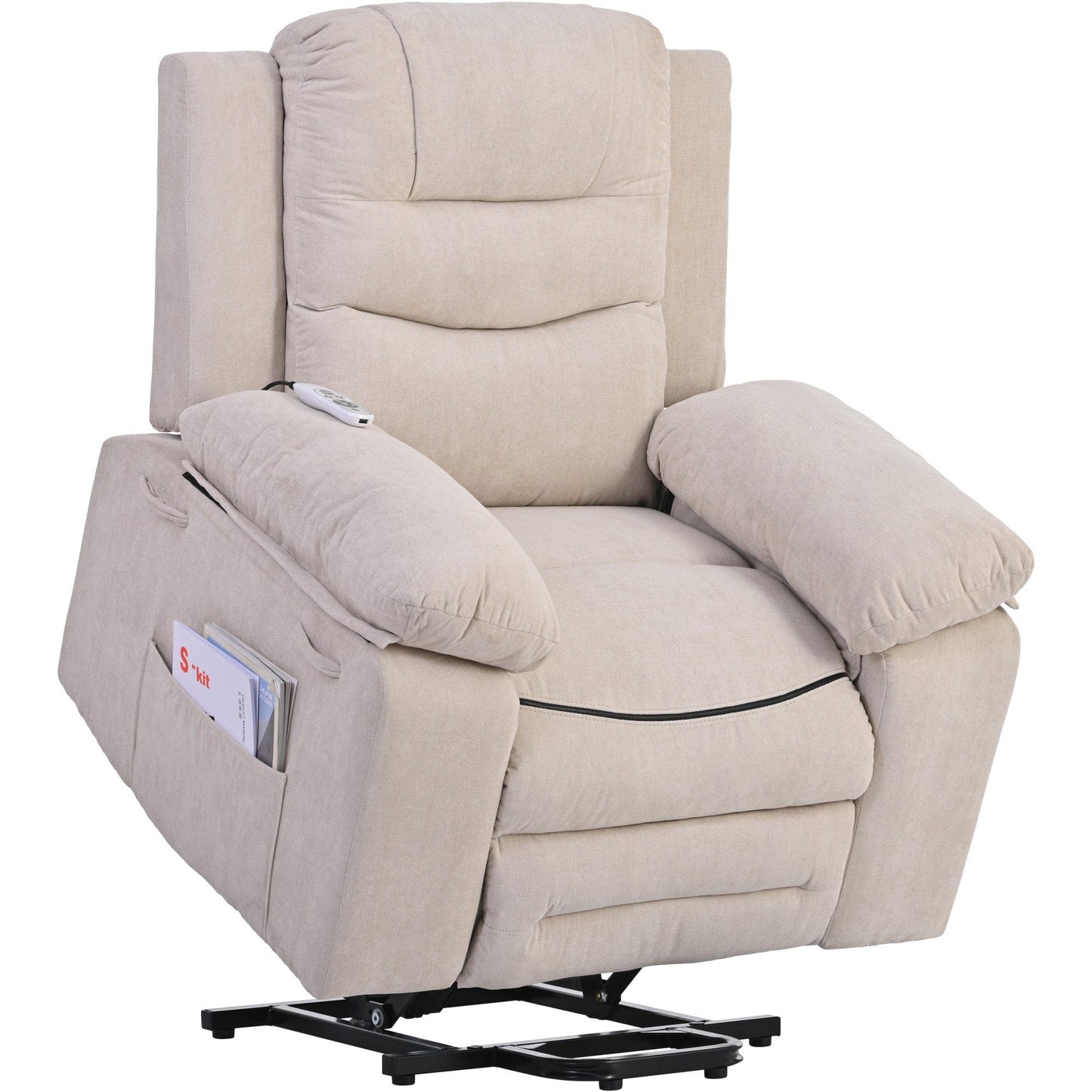 1st Choice Furniture Direct Power Motion Recliner 1st Choice Power Recliner Lift Chair for Living Room in Beige Finish