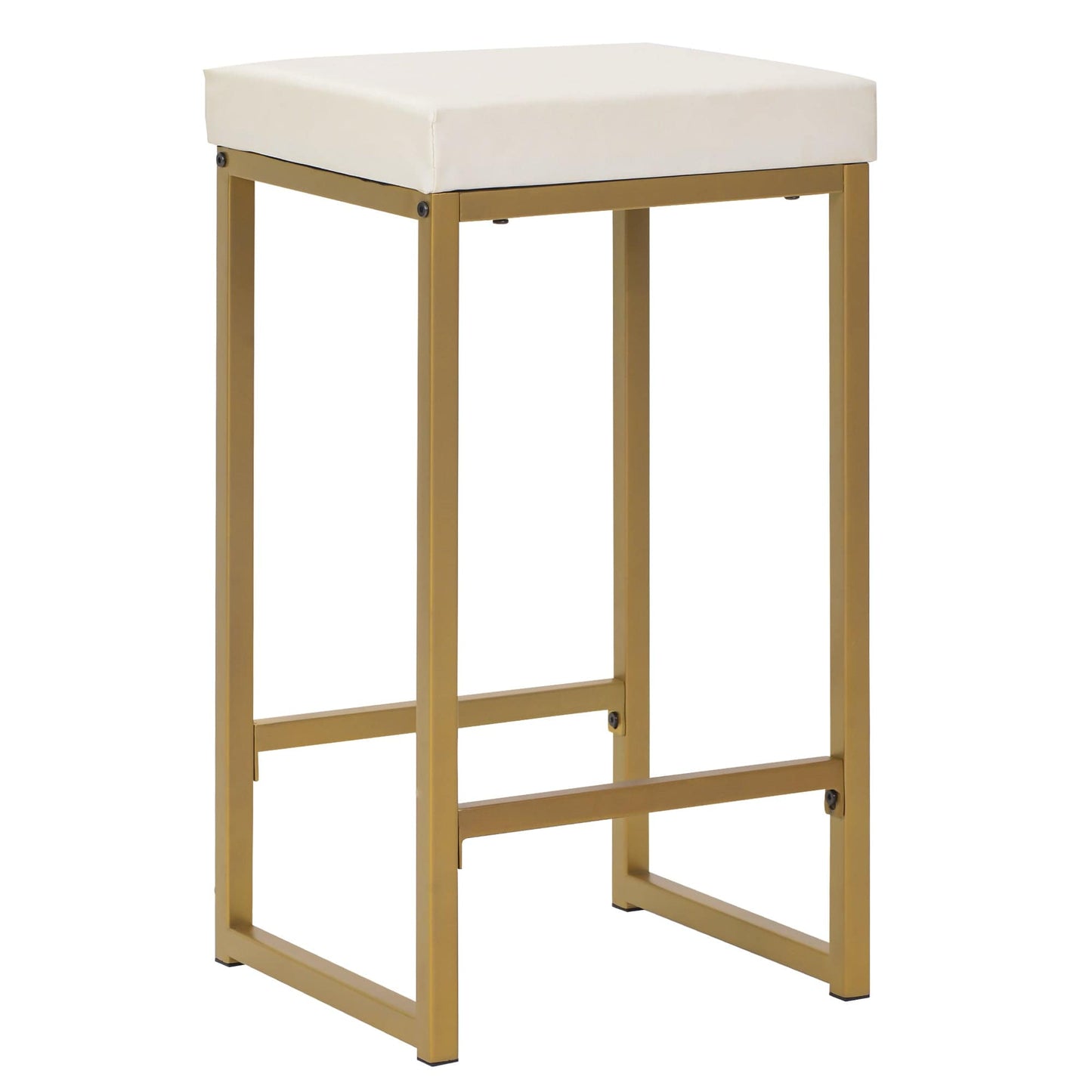 1st Choice Furniture Direct Pub Table Set 1st Choice White/Gold Elegant 3-Piece Pub Set w/ Countertop and Stools