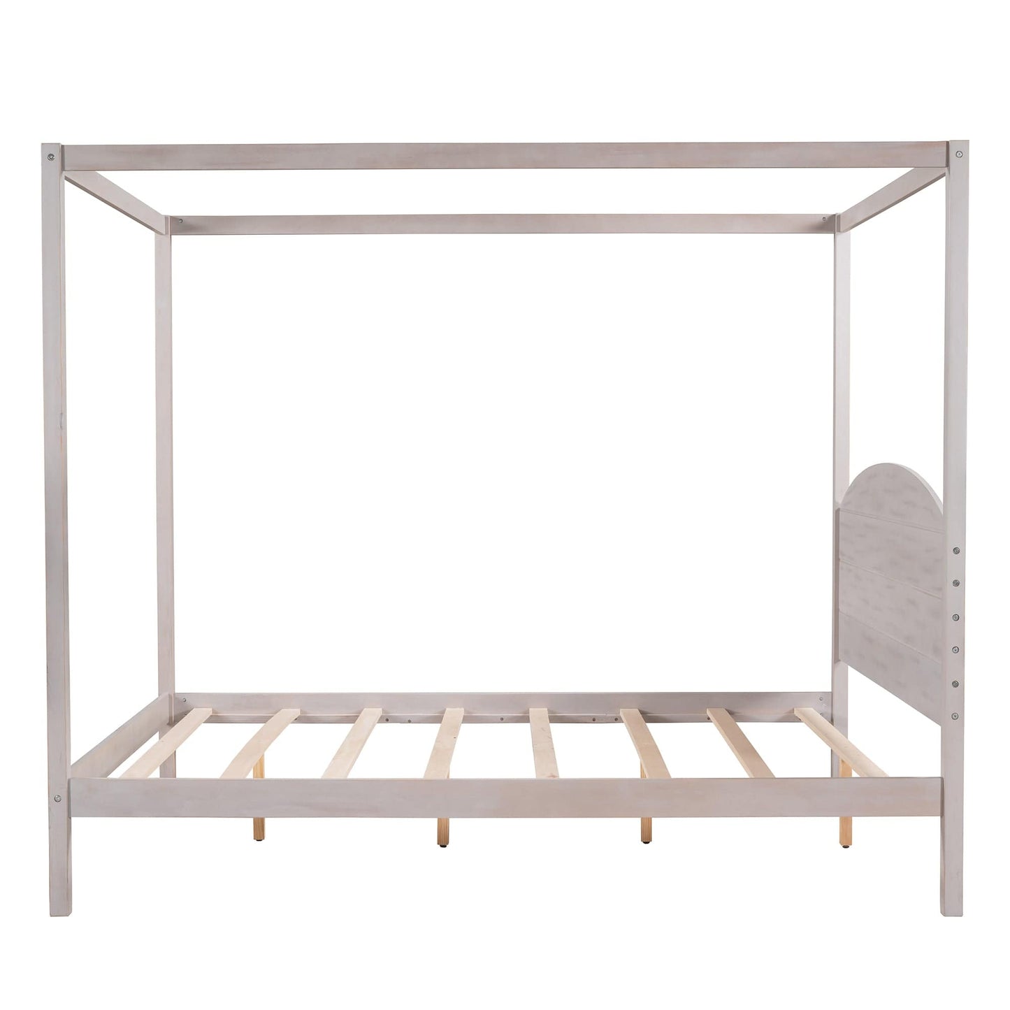 1st Choice Furniture Direct Queen Bed 1st Choice Grey Wash Queen Size Canopy Platform Bed with Headboard