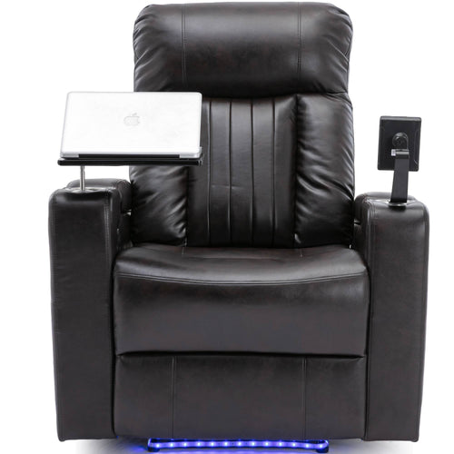 1st Choice Furniture Direct Recliner Chair 1st Choice Brown Power Motion Recliner with USB Port & Hidden Storage