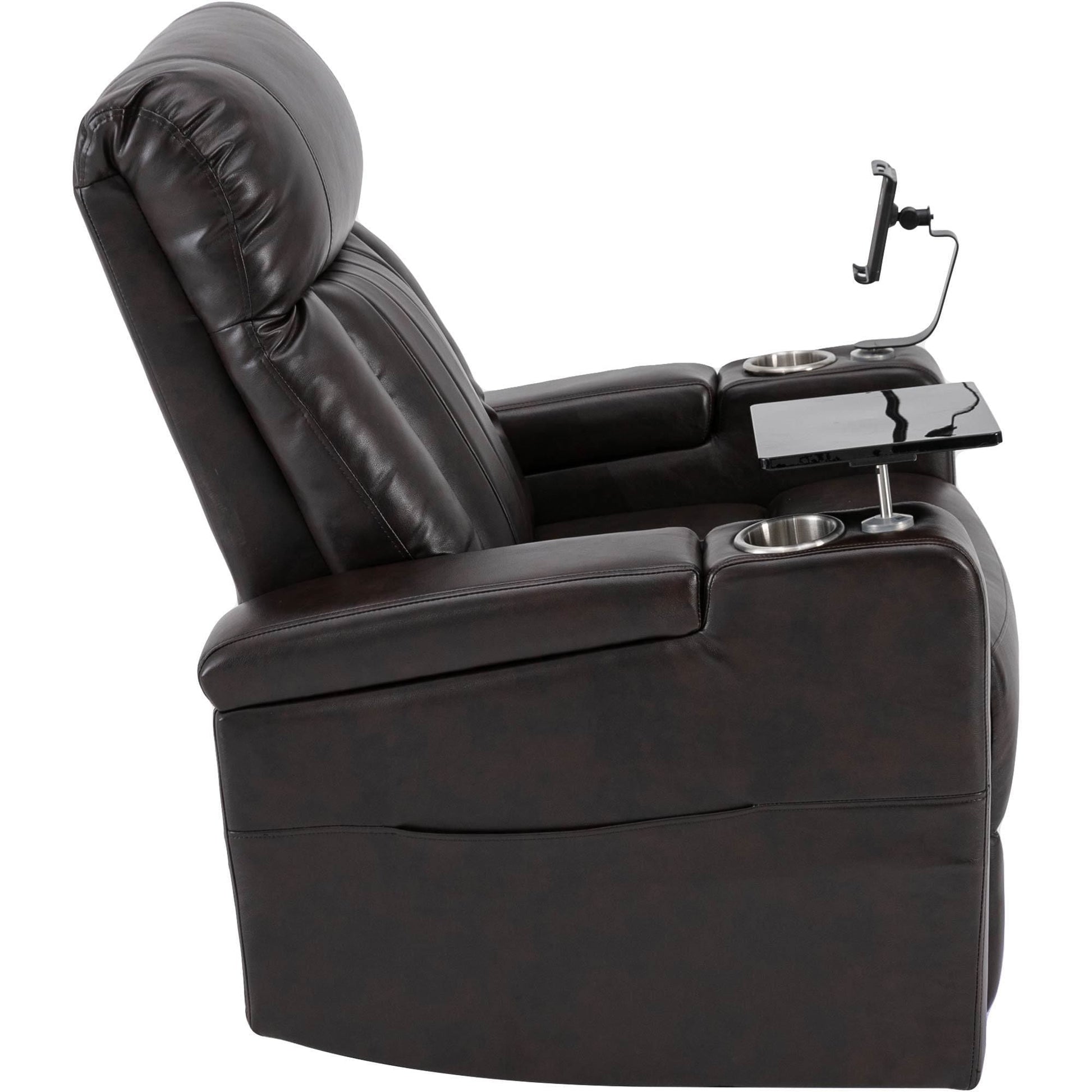 1st Choice Furniture Direct Recliner Chair 1st Choice Brown Power Motion Recliner with USB Port & Hidden Storage