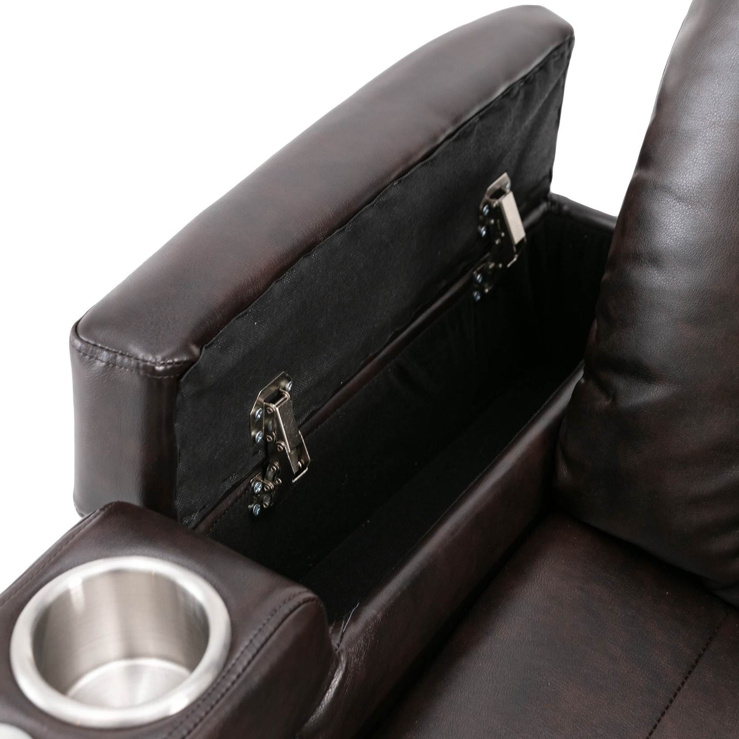 1st Choice Furniture Direct Recliner Chair 1st Choice Brown Power Motion Recliner with USB Port & Hidden Storage