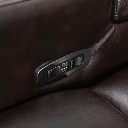 1st Choice Furniture Direct Recliner Chair 1st Choice Brown Power Motion Recliner with USB Port & Hidden Storage