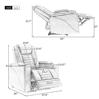 1st Choice Furniture Direct Recliner Chair 1st Choice Home Theater Seating with Power Motion/ Adjustable Headrest