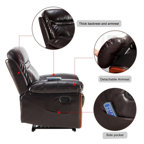 1st Choice Furniture Direct Recliner Chair 1st Choice Massage Recliner Sofa Chair in  PU Leather Finish