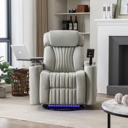 1st Choice Furniture Direct Recliner Chair 1st Choice Modern LED Power Recliner with Storage and Phone Holder